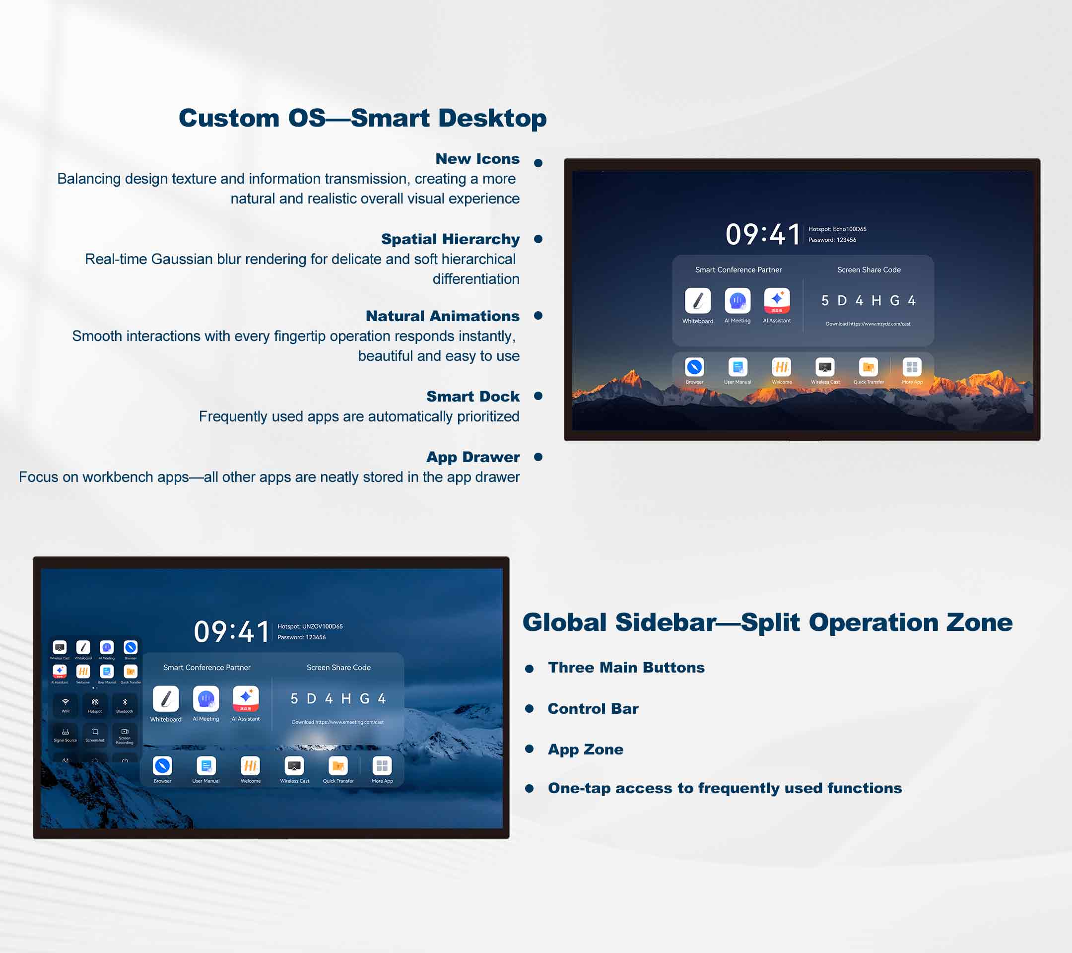 98 Inch Standard Interactive Board Infrared Touch Screen Interactive Whiteboard 4K Zero Bonding Smart