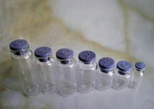 China Liquid Medicine Small Glass Vials / Mini Glass Bottles Stoppers With Crimp Cap factory