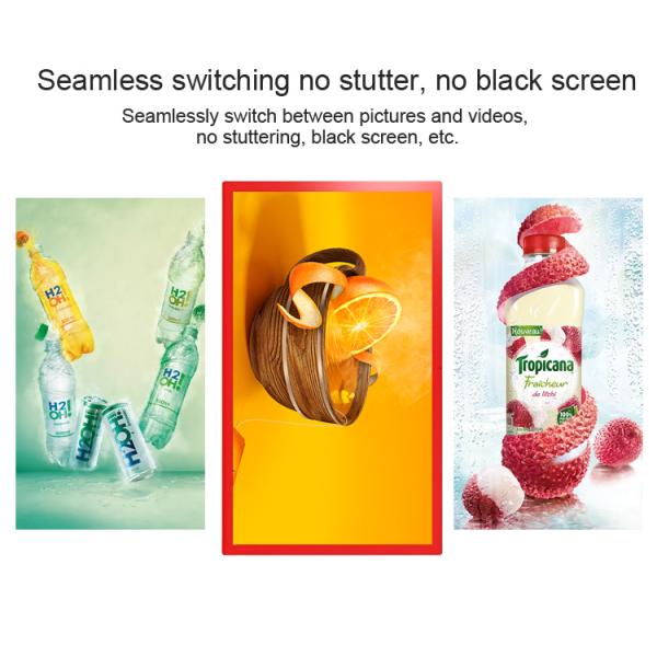43'' Wall Mounted WiFi Split Screen LCD Advertising display 500cd/m2