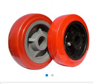 China 5 6 8 Inch Polyurethane Caster Wheels Plastic Core factory