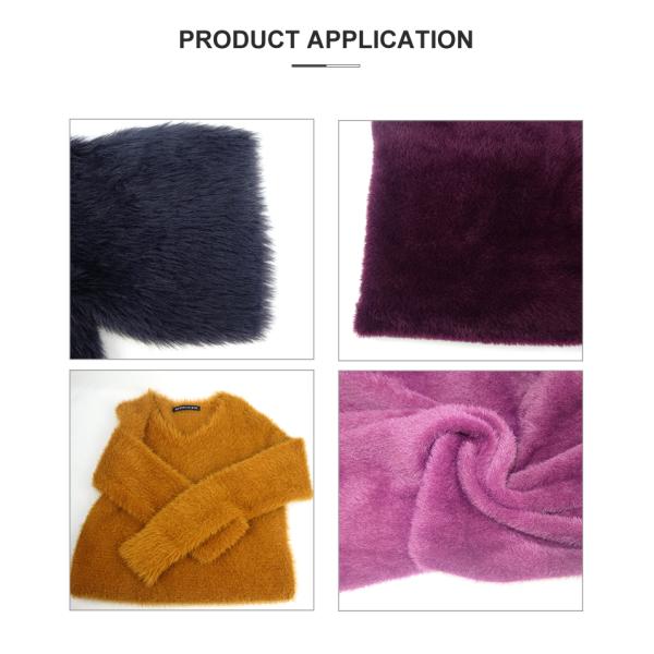 1/7NM 4CM Feather Yarn Long Hairy No Hairy Drop Off 100% Nylon Customized Color Core Yarn