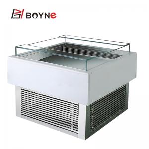 China Commercial Open Drawer Type Chocolate Cake Display Cabinet with stainless steel material with painting factory
