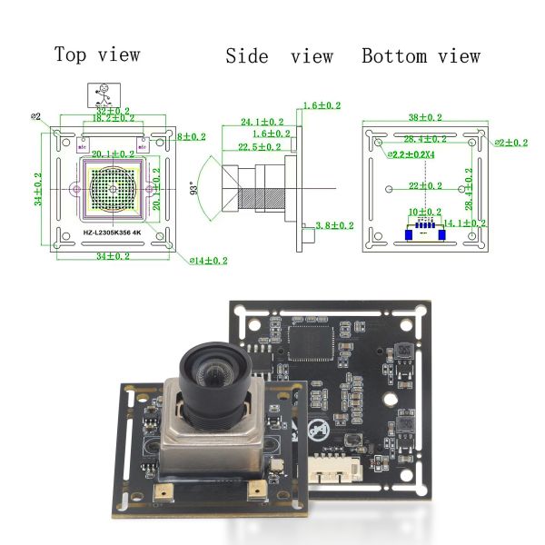 8MP 4K 30fps Sony IMX334 USB Camera Module Industrial Machine Vision CMOS Sensor Camera Module