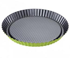 China Non-Stick Carbon Steel Round Quiche Baking Cake Tart Pan Cake Tin Plated Steel Flan on sale