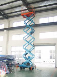 11 Meters adjustable mobile scissor lift with Anti-skid floor platform