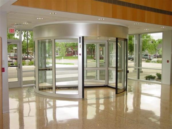 China With Door Leaf Stop Positioning Function Induction Automatic Revolving Door with 2 wings factory