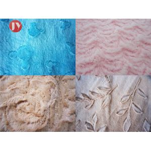 China Brushed Embossed Plush Toy Fabric 100% Polyester PV Plush Shrink - Resistant factory