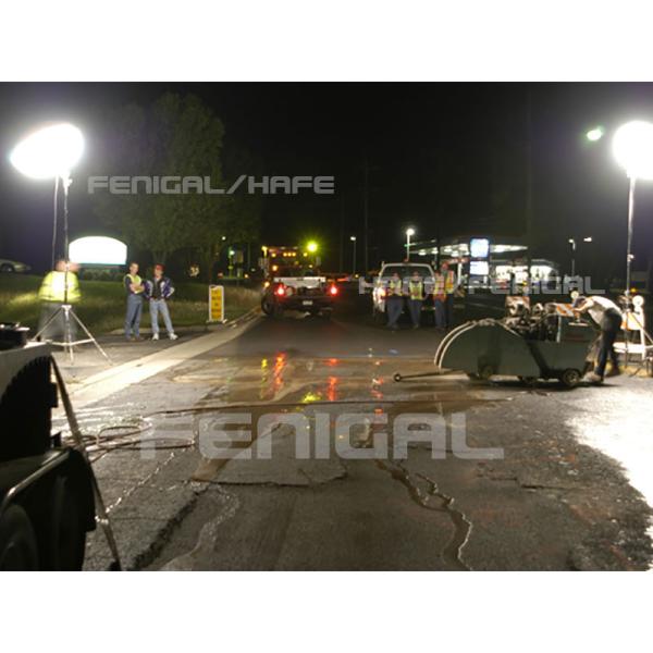 Lighting LED balloon on tripod stand for night road pavement and tunnel illumination