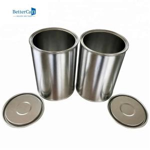 China Small Empty Paint Tin Cans 500ml  Round Corrosion Resistant With Lever Lid on sale