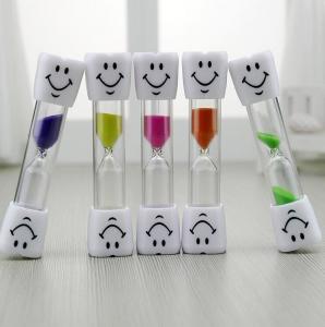 China 3 Minutes Hourglass Kids Toothbrush Timer Smiley Sand Timer 3 Minutes Timer ON on sale