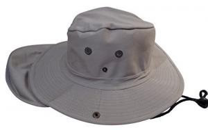 China Mens Wide Brim Aussie Sun Hat , Hidden Pocket Beige Wide Brim Hat For Women factory