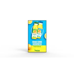 55" 2500 nits Ultra slim 55mm thickness window display screen with Android OS