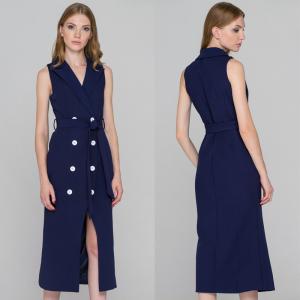 China Alibaba wholesale blue sleeveless blazer dress on sale