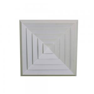 China 1 2 3 Way RAL Color Beveled Edge Square Ceiling Diffuser With Removable Core factory