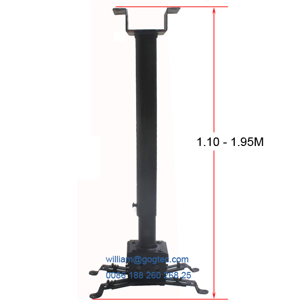 1.10-1.95M telescoping projector bracket support holder hanging ceiling suspend innercable