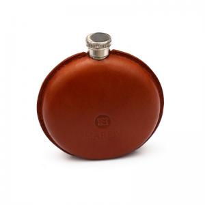 China Mini Promotional Business Gifts Engraved Round Whisky Hip Flask Bottle factory