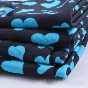 China Rusha Textile Knitted DTY Jersey Heart Print Cheap Price Yiwu Market Fabric on sale