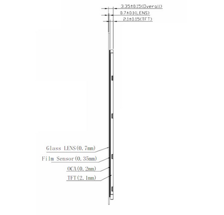 4.3" LCD Touch Screen Module With I2C Capacitive Touch And IPS Display Mode