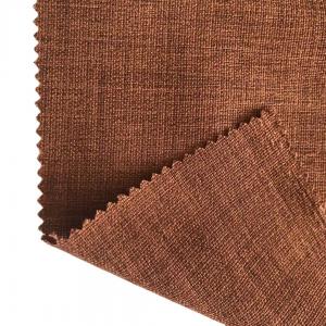 China 100% Polyester Two Tone Imitation Linen Fabric for Customer Requirements factory