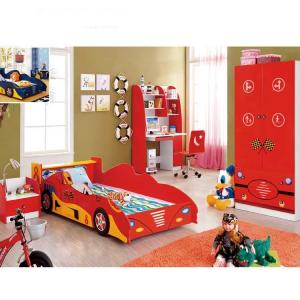 China Kids Bedroom Furniture Sets MDF Wooden Race Car Bed With Storage 2100mm on sale