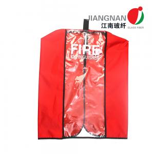 China Mildew Resistant Velcro Straps Fire Extinguisher Cover With Window on sale