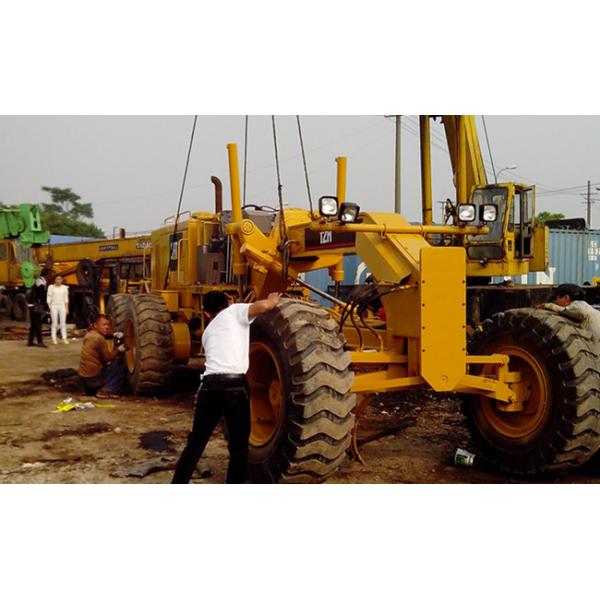 Operating Normally Used Motor Grader , Yellow Japan 140h Motor Grader Used