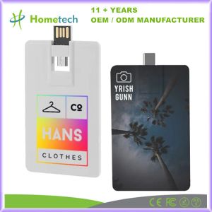 China Portable Credit Card Shape USB C Flash Drive With Durable Metal Casing For Digital Storage factory