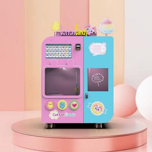 China High Yield Intelligent Magic Cotton Candy Machine 1750mm Candy Floss Vending Machine factory