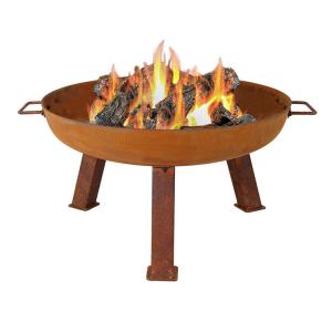 China Outdoor steel Fire Pit Wood Burning Garden Decorative Corten Steel Fire Pits Bowl factory