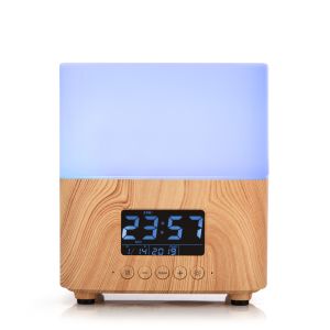 China Hotel Ultrasonic Aroma Mist Essential Oil Diffuser Alarm Clock factory