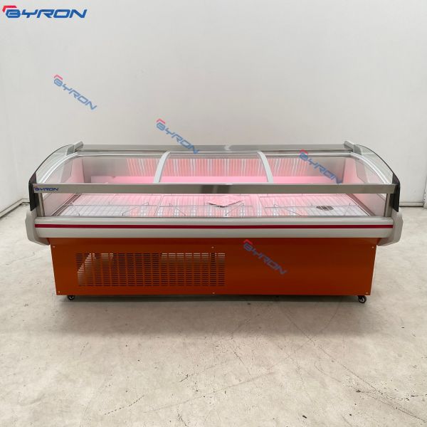 Customizable Meat Display Cooler Lighting Adjustable Meat Display Refrigerator
