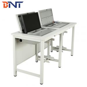 China Manual Flip Up Student Computer Desk With PC Slot factory
