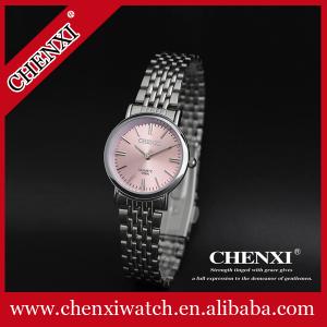 China Pink Blue Sapphire Watches Man Unisex Stainless Steel Watch Cute Girl
