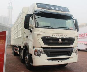 China 50T Capacity 450hp SINOTRUK HOWO A7 8x4 Box Stake Truck / Cargo Lorry Truck on sale