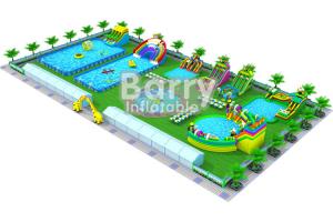 China Inflatable Dry Water Park Equipment Playground Business Plan PVC Tarpaulin 0.9mm on sale