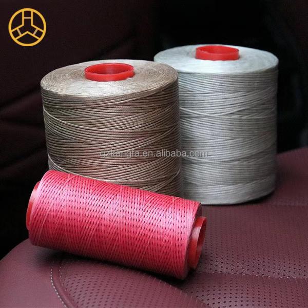 200m 0.8mm Flat Waxed Thread for Leather 100% Polyester Pattern Waxed Yarn Count 250D/16