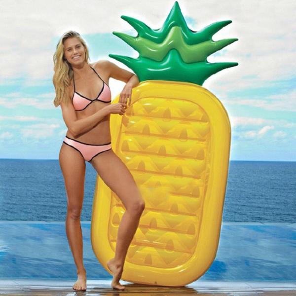 High Durability Pineapple Inflatable Water Toys / Inflatable Float Mat
