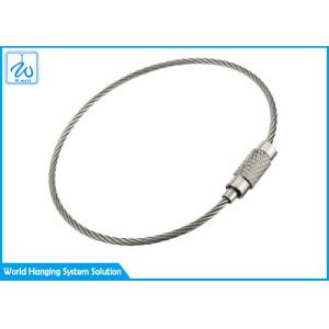 China Wire Ring Tag Cable Loop Key Ring , Luggage / Clothing Tag Wire Rope Key Ring on sale
