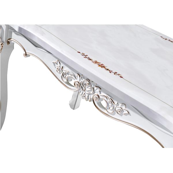 Noble Classical Solid Marble Dining Table , Restaurant Dining Table