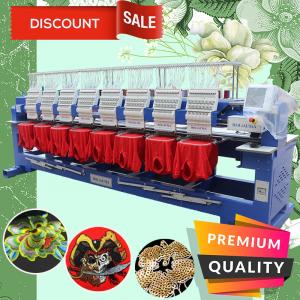 China 15 needles 400*450mm cap t-shirt flat 3d 8 head computer embroidery machine for sale but cheaper than brother embroidery factory
