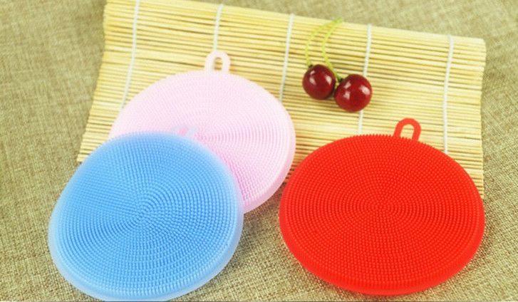 Multi - Function Silicone Cleaning Sponge , Antibacterial Silicone Dish Sponge