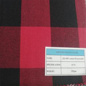 China 100 Cotton FRC Woven Plaid Fabric Fire Resistance Yarn Dyed 255gsm on sale