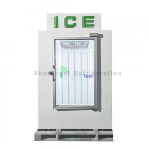 China CFC Free Commercial Ice Storage Bin LED Inside Customzied LOGO Sticker factory