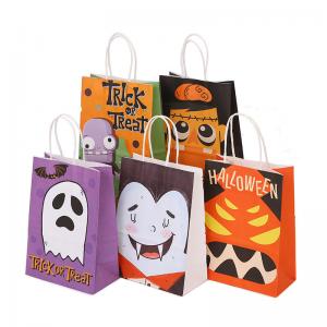 China Eco-friendly Halloween Party Gift Bag Kraft Paper Bag for Cross-Border Sales on Amazon factory