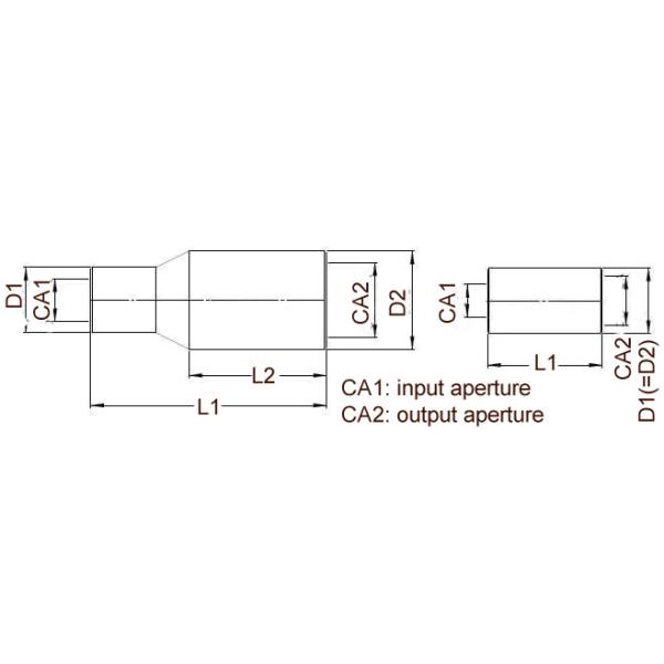 Fixed CO2 Beam Expander / 10.6um Adjustable Beam Expander Cylindrical Shape