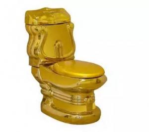 China Concealed Tank Sanitary Ware Toilet Modern Home Or Hotel Gold Ceramic on sale