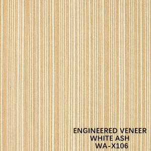 China Natural White Ash WA-X106 Reconstituted Wood Veneer Dark Yellow Color For Furniture factory