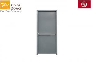 China UL Standard White Fire Rated Steel Doors With Vision Panel/ Solid Core/90 Minute Fire Door factory