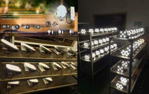 China UL DLC list 45W led parking lot lighting retrofit, batten light LED retrofit kit factory