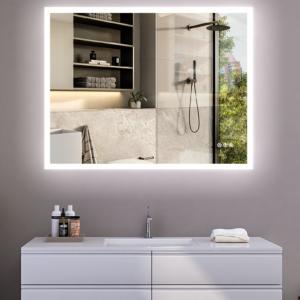 China Wall Mounted LED Bathroom Mirror Anti Fog Dimmable Adjustable Light factory